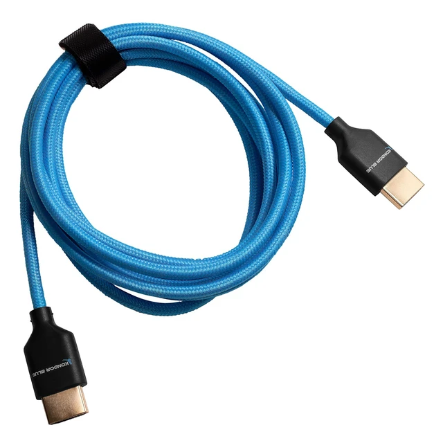Alt view image 3 of 3 - Kondor Blue 7' 4K HDMI 2.0 Nylon Braided Cable, Blue