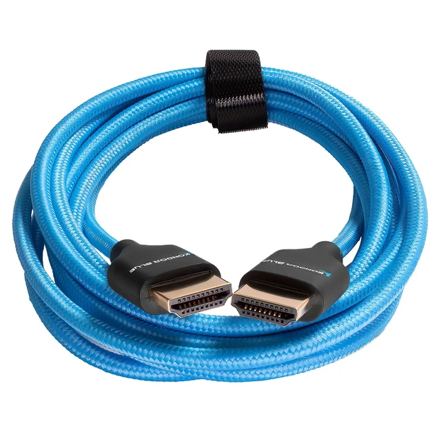 Alt view image 2 of 3 - Kondor Blue 7' 4K HDMI 2.0 Nylon Braided Cable, Blue