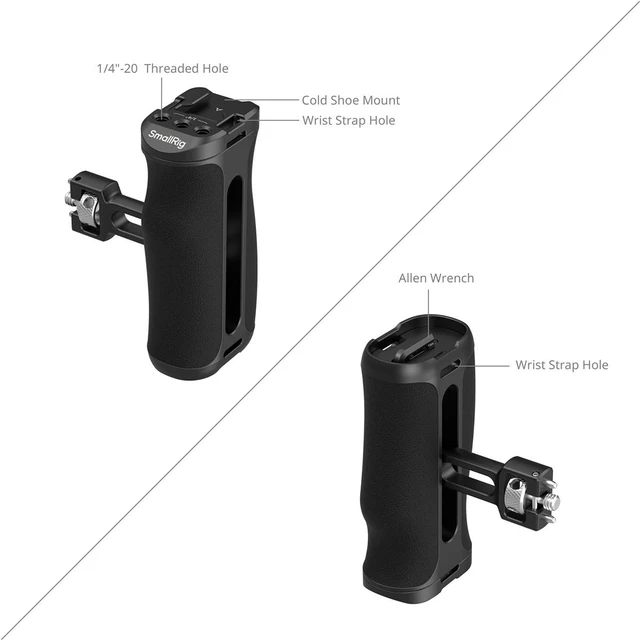 Alt view image 5 of 7 - SmallRig Side Handle with 1/4"-20 Locating Screw