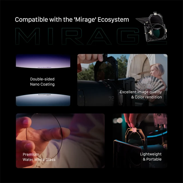 Alt view image 6 of 7 - Tilta Illusion 95mm Digital Diffusion Filter Kit, 3-Pack