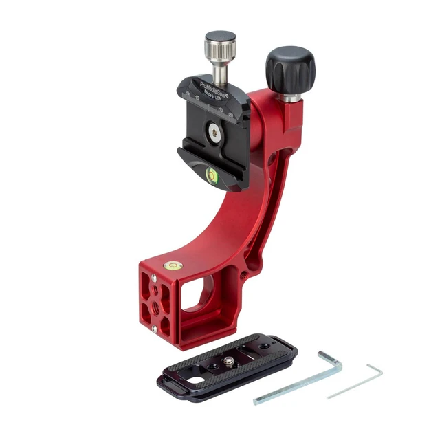 Alt view image 5 of 7 - ProMediaGear GT2 Tomahawk Gimbal Attachment for Ball Heads, Red