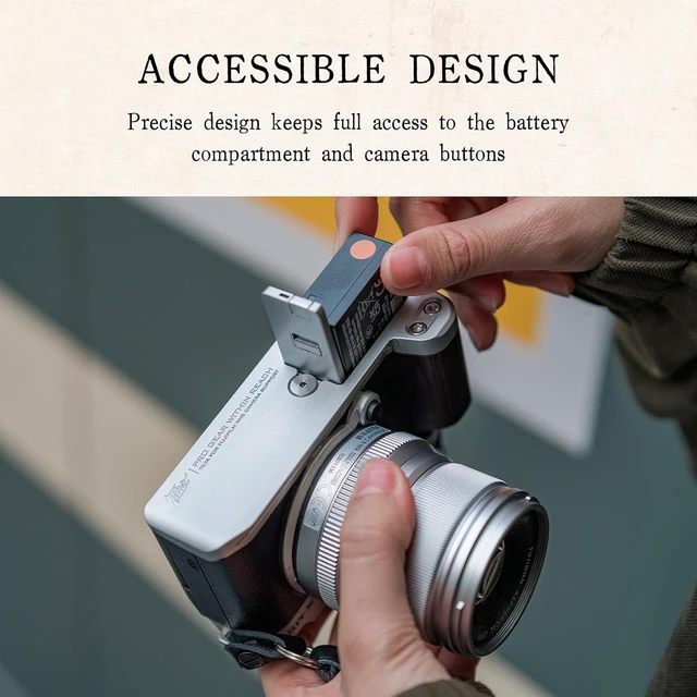 Alt view image 7 of 7 - Tilta Vintage Cage Base Kit for Fujifilm X-E5 Camera, Silver