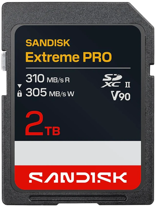 Alt view image 2 of 5 - SanDisk Extreme PRO UHS-II V90 SDXC Memory Card - 2TB, 2-Pack