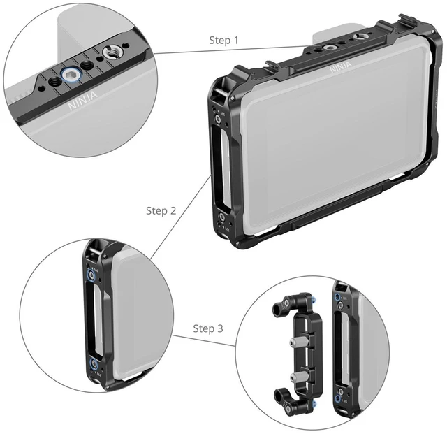 Alt view image 5 of 7 - SmallRig Cage for Atomos Ninja Series Monitor