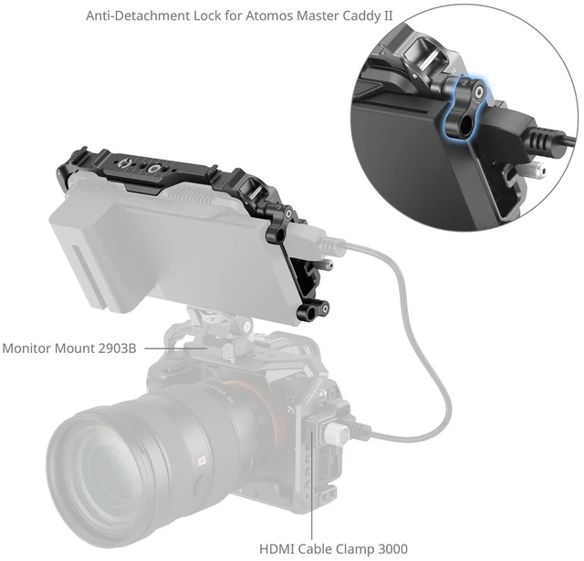 Alt view image 6 of 7 - SmallRig Cage for Atomos Ninja Series Monitor