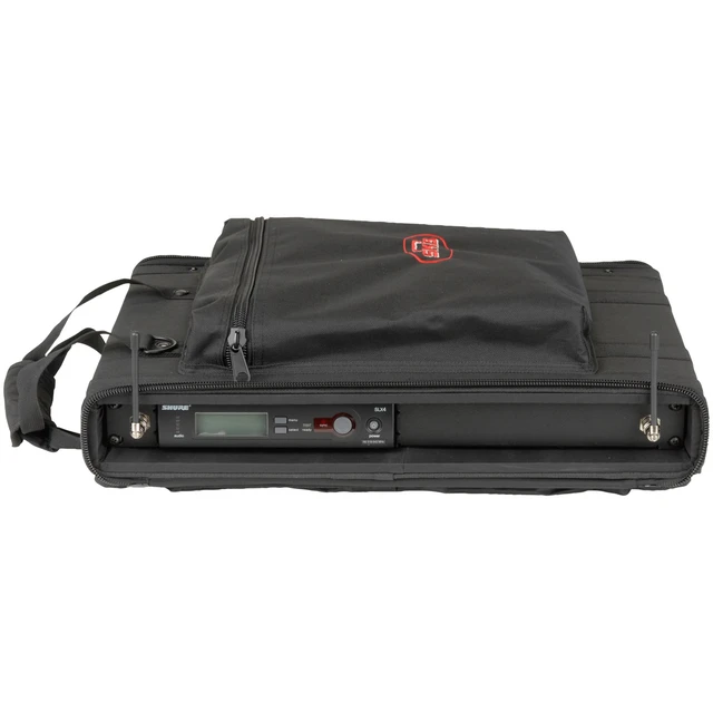 Alt view image 9 of 13 - SKB 1SKB-SC191U 1U Soft Rack Case, Steel Rails, Heavy Duty zippers, outer pocket, Shoulder straps