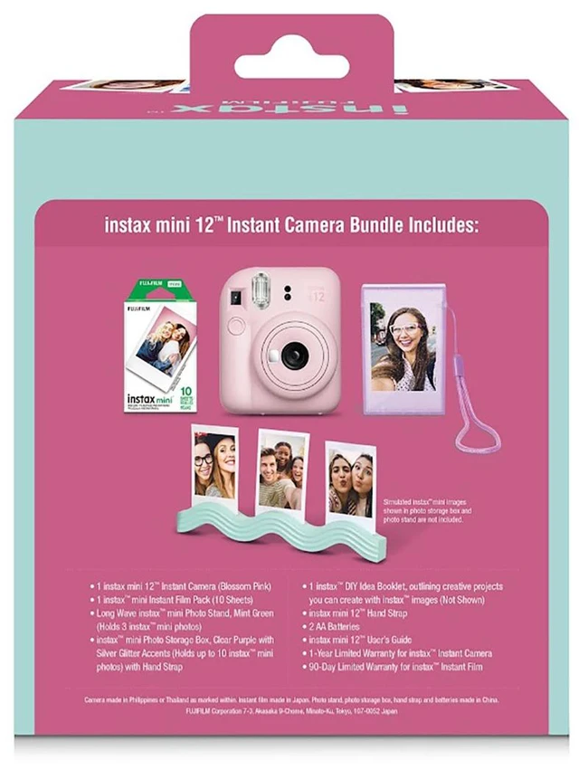 Alt view image 4 of 7 - Fujifilm Instax Mini 12 Instant Film Camera Holiday Bundle 2026 - Black