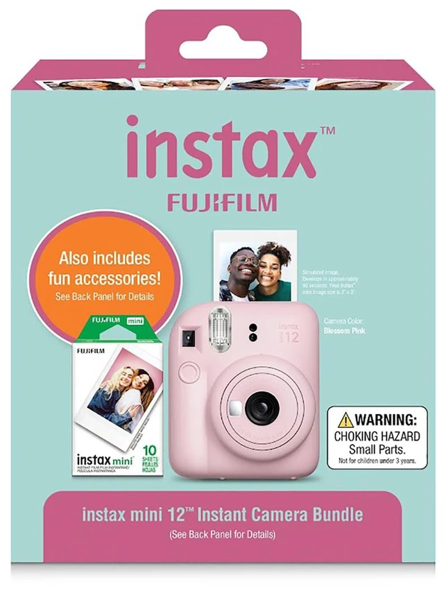 Alt view image 5 of 7 - Fujifilm Instax Mini 12 Instant Film Camera Holiday Bundle 2026 - Black