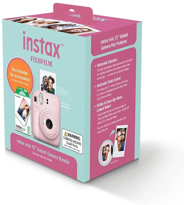 Alt view image 6 of 7 - Fujifilm Instax Mini 12 Instant Film Camera Holiday Bundle 2026 - Black