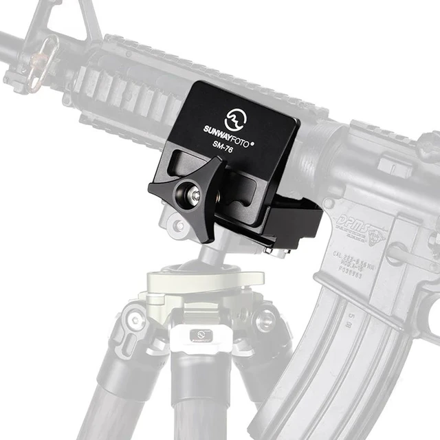 Alt view image 2 of 5 - SunwayFoto SM-76 Saddle Mount Rifle Adapter for Tripod Arca Swiss QR Plate