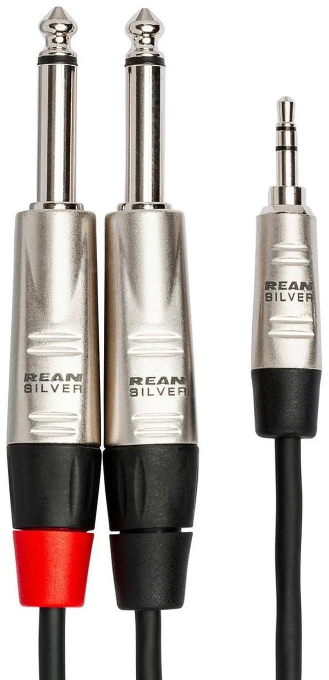 Alt view image 5 of 7 - Hosa Technology 2x Pro 3' Stereo Breakout, REAN 3.5mm TRS to Dual 1/4" TS