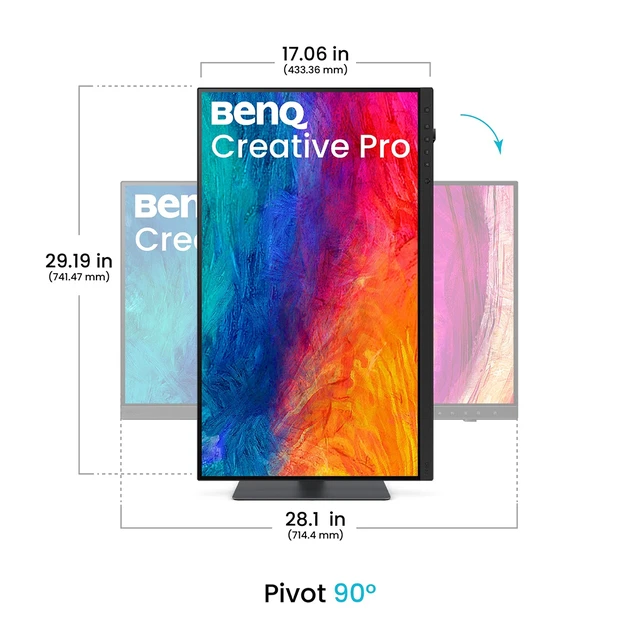 Alt view image 4 of 7 - BenQ Creative Pro 31.5" 16:9 4K UHD 120Hz IPS LED HDR Professional Monitor