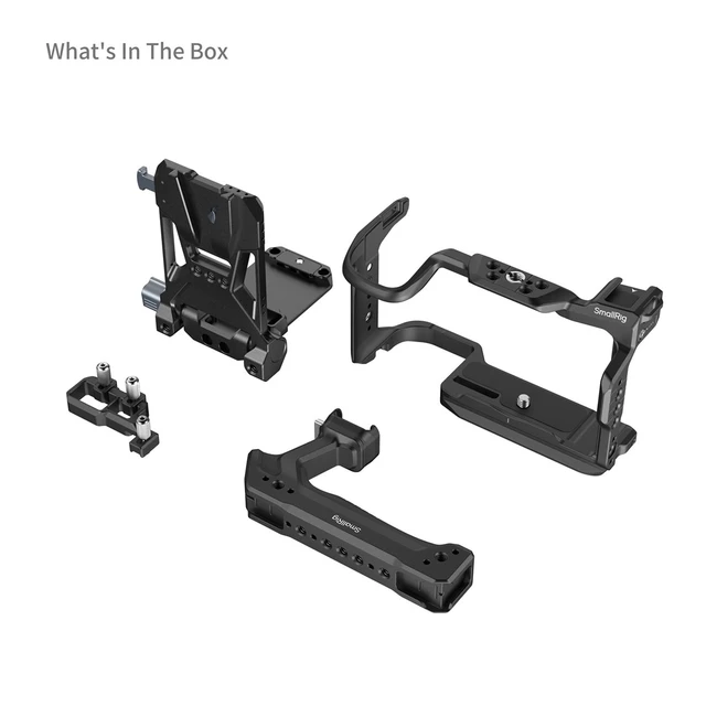 Alt view image 9 of 12 - SmallRig HawkLock Quick Release Cage Kit for Canon R6 V, with Foldable V-Mount Battery Plate, Clamp for HDMI & USB-C, Top Handle, Multiple Interfaces for Various Scenes 6381