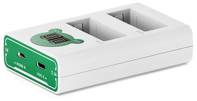 Alt view image 3 of 6 - Tilta 2-Channel Charger for Fujifilm NP-W126S Battery, Forest Green
