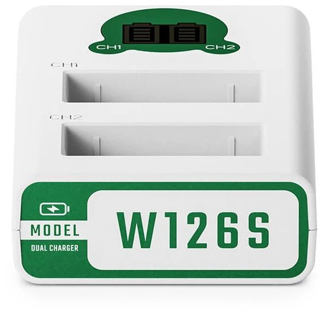 Alt view image 5 of 6 - Tilta 2-Channel Charger for Fujifilm NP-W126S Battery, Forest Green