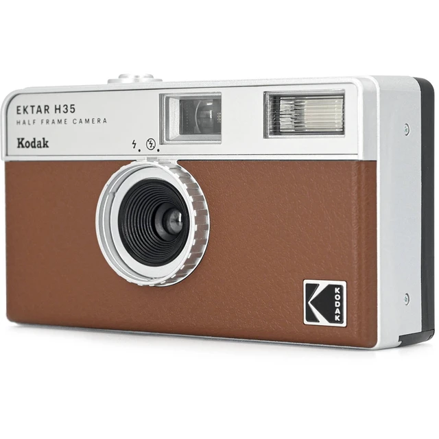 Alt view image 3 of 7 - Kodak EKTAR H35 Half Frame Film Camera - Brown