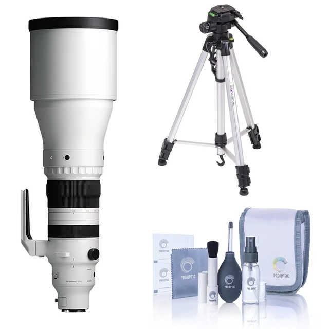 Main image of Sigma 300-600mm f/4 DG OS Sports Lens for L Mount, White, Bundle with 3-Section Tripod and Cleaning Kit
