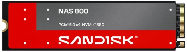 Main image of SanDisk NAS 800 NVMe PCIe 5.0x4 M.2 2280 Internal SSD - 3.84TB, Standard