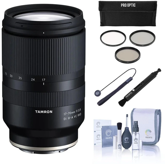 Main image of Tamron 17-70mm f/2.8 Di III-A VC RXD Lens for Fujifilm X, Bundle with 67mm Filter Kit, Lens Cap Tether, Pen Lens Cleaner and Cleaning Kit