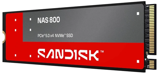 Alt view image 2 of 7 - SanDisk NAS 800 NVMe PCIe 5.0x4 M.2 2280 Internal SSD - 1.92TB, Standard