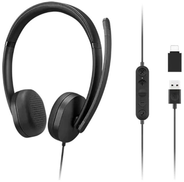 Alt view image 9 of 15 - Lenovo 115 USB-A / USB-C Wired Stereo Headset GXD1R27243