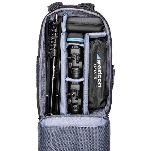 Alt view image 2 of 7 - Westcott FJ100 100Ws Strobe 2-Light Backpack Kit w/FJ-T1 Trigger for Sony