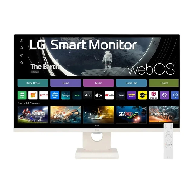 Alt view image 8 of 11 - LG 27U511SA-W 27" Class Full HD Smart LCD Monitor - 16:9 - 27" Viewable - In-plane Switching (IPS) Technology - 1920 x 1080 - 16.7 Million Colors - 250 Nit - 5 ms - 100 Hz Refresh Rate - Spe
