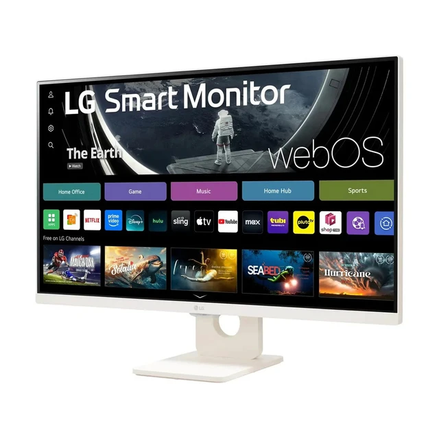 Alt view image 9 of 11 - LG 27U511SA-W 27" Class Full HD Smart LCD Monitor - 16:9 - 27" Viewable - In-plane Switching (IPS) Technology - 1920 x 1080 - 16.7 Million Colors - 250 Nit - 5 ms - 100 Hz Refresh Rate - Spe