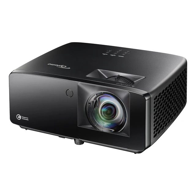 Alt view image 2 of 6 - Optoma GT2300HDR 1080p Full HD Short Throw Laser Home Entertainment and Golf Sim Projector - Black