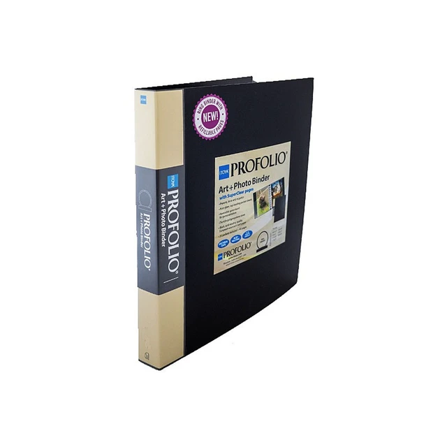 Main image of Itoya Art Profolio Multi-Ring Binder, 11x17" Art Size, 40 Photographs, 4-Pack, Black