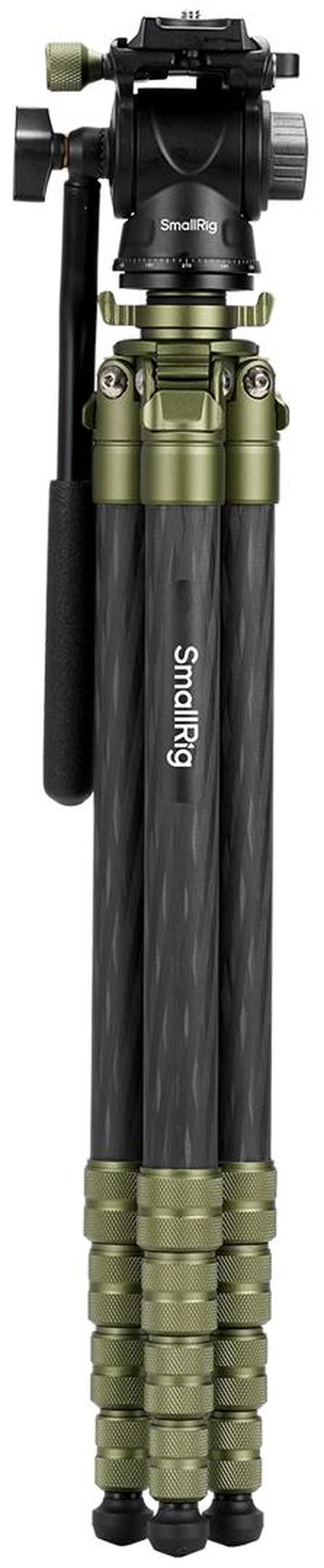 Alt view image 2 of 3 - SmallRig 5-Section Carbon Fiber Ultra-Light Travel Tripod with Fluid Head