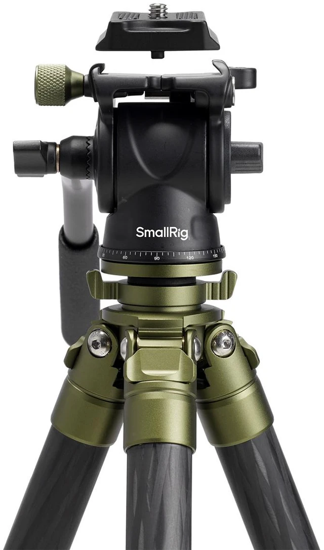 Alt view image 3 of 3 - SmallRig 5-Section Carbon Fiber Ultra-Light Travel Tripod with Fluid Head