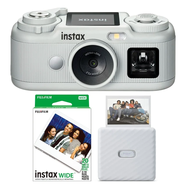 Main image of Fujifilm Instax Pal 2 Digital Camera, White, With Printer & Color Print Film