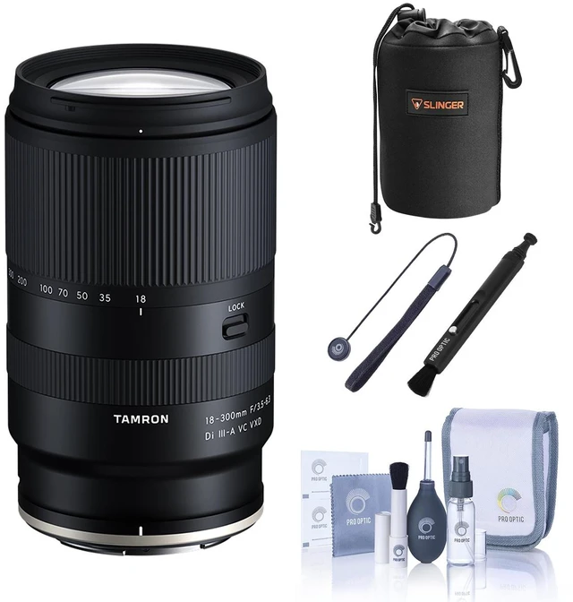 Main image of Tamron 18-300mm f/3.5-6.3 Di III-A VC VXD Lens for Nikon Z, Bundle with Lens Pouch, Lens Cap Tether and Cleaning Kit