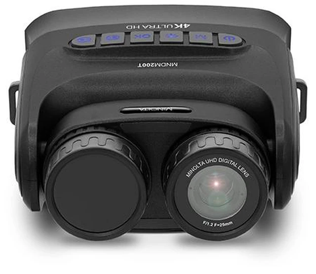 Alt view image 2 of 7 - Minolta MINOLTA MNDM200T 10x25 Digital Night Vision Monocular w/4K UHD Camera and Tilting Lens (Black)