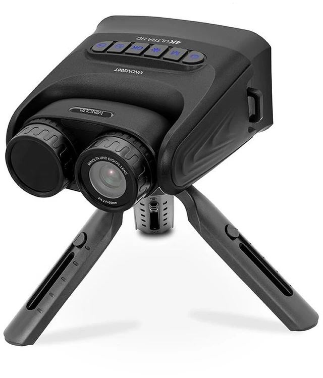 Alt view image 4 of 7 - Minolta MINOLTA MNDM200T 10x25 Digital Night Vision Monocular w/4K UHD Camera and Tilting Lens (Black)