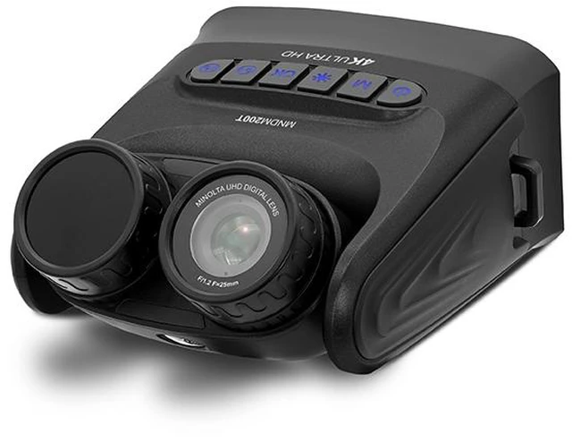 Alt view image 6 of 7 - Minolta MINOLTA MNDM200T 10x25 Digital Night Vision Monocular w/4K UHD Camera and Tilting Lens (Black)