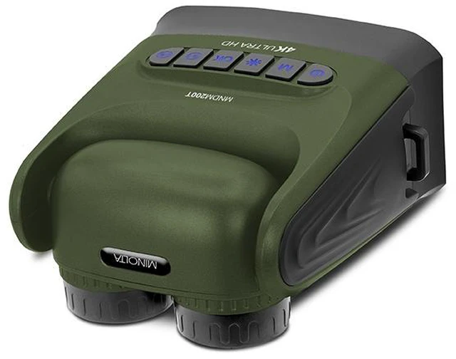 Alt view image 7 of 7 - Minolta MINOLTA MNDM200T 10x25 Digital Night Vision Monocular w/4K UHD Camera and Tilting Lens (Green)