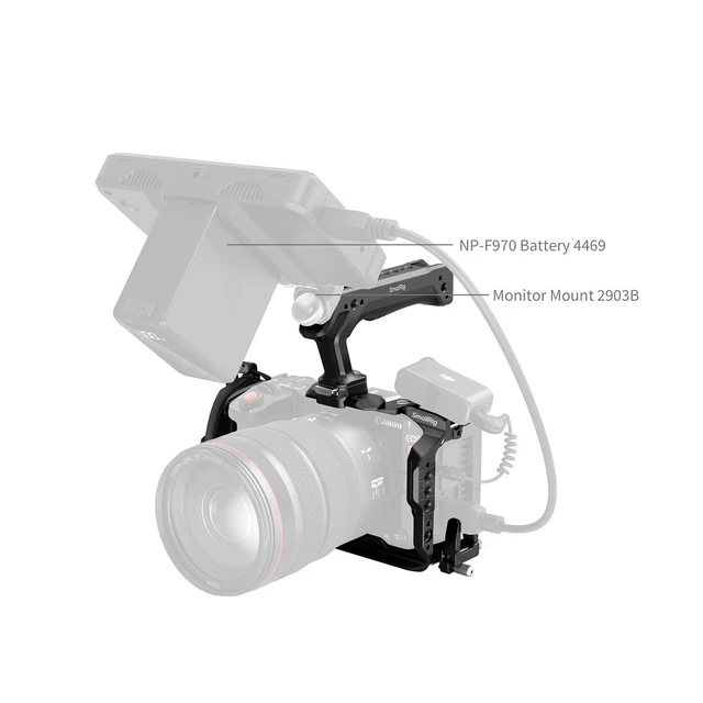 Alt view image 4 of 7 - SmallRig Cage Kit with Top Handle for Canon EOS C50 Camera, Black