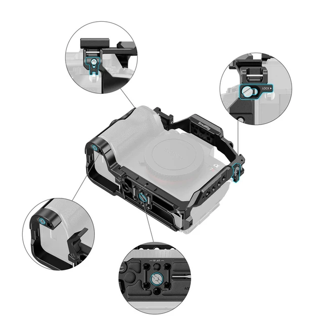 Alt view image 5 of 7 - SmallRig Advanced Full Cage Kit for Sony Alpha 7R VI Camera