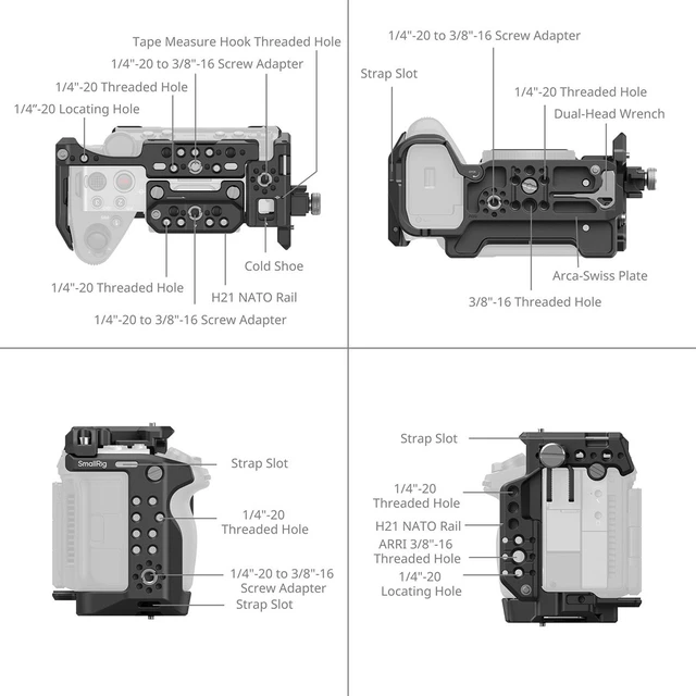 Alt view image 5 of 6 - SmallRig Hawklock Advanced Edition Cage Kit for Sony FX5 Camera