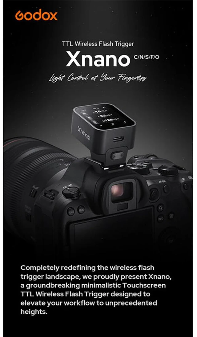 Alt view image 14 of 14 - Godox X3 Nano Touchscreen Transmitter for Nikon with OLED Screen, Easy-Mounting and Touchscreen Wireless Flash Trigger (Black)