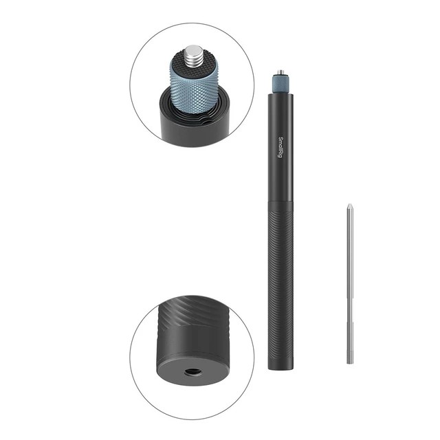 Alt view image 4 of 5 - SmallRig 59" Selfie Stick for Action Cameras, Black