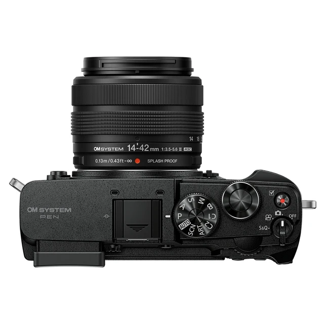 Alt view image 6 of 7 - OM SYSTEM PEN Mirrorless Camera, Black with M.Zuiko Digital 14-42mm f/3.5-5.6 III Lens