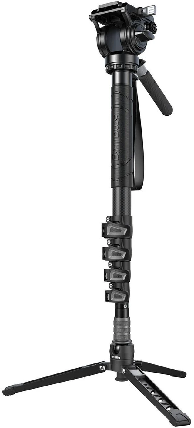 Main image of SmallRig 5-Section Carbon Fiber Monopod with Fluid Head