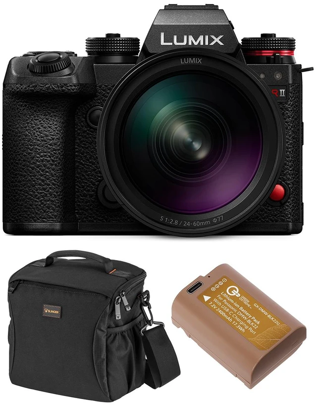 Main image of Panasonic LUMIX S1RII Camera w/S 24-60mm f/2.8 Lens w/Battery, Shoulder Bag