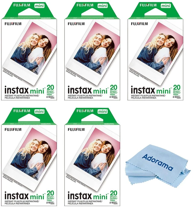 Main image of Fujifilm Instax Mini Instant Daylight Film Pack,20Exp,5-Pack,Cleaning Cloth