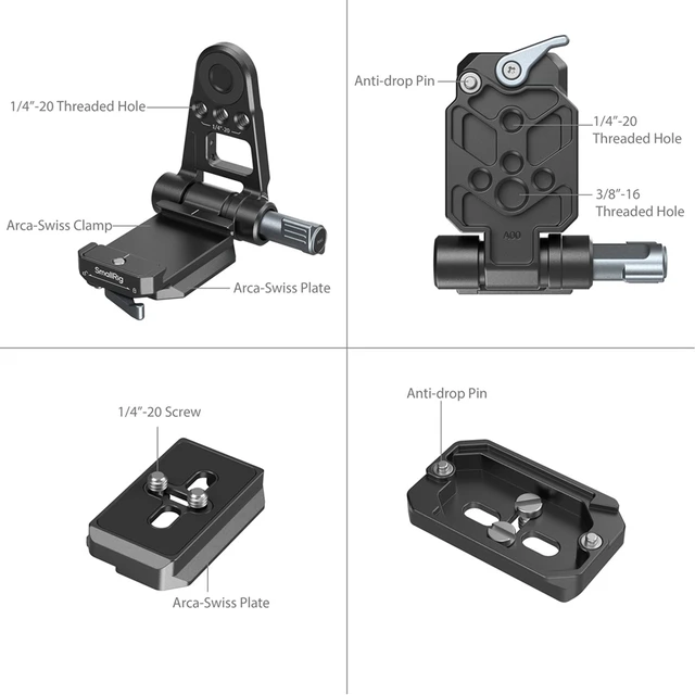 Alt view image 3 of 4 - SmallRig NP-F Battery Adapter Mount Plate Kit for Mirrorless Cameras