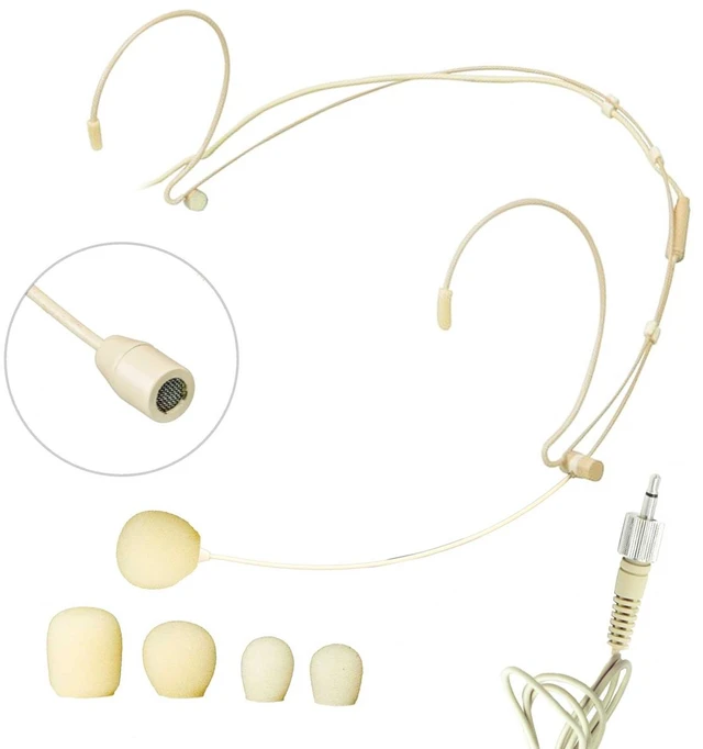 Alt view image 4 of 4 - Nady 8W-1KU 1000-Channel UHF Octo Receiver Wireless System with 8x HM-10 Headworn Microphone, Beige