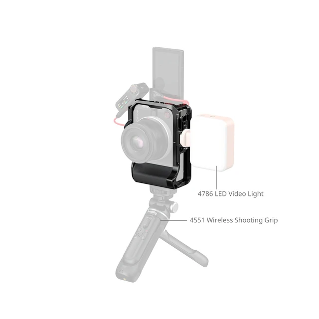 Alt view image 4 of 6 - SmallRig 5766B Cage Kit with Top Handle for Canon EOS R50 V Camera, Black
